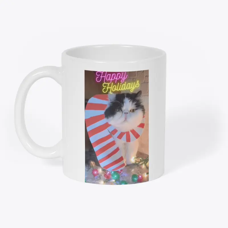 holidays cat mug